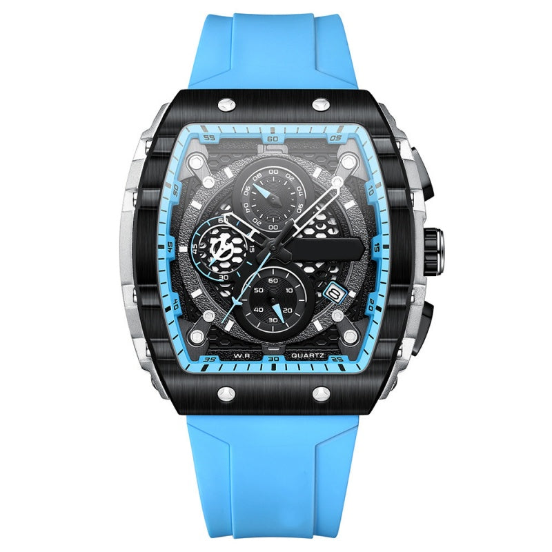 ⌚ 50% RABATT! 🏁 Herren-Chronograph mit Silikonarmband – Stoppfunktion, wasserdicht & sportlich-elegantes Design – perfekt für den aktiven Alltag oder besondere Anlässe 💪
