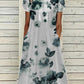 👗✨ DAMEN ELEGANTES RUNDHALSKLEID MIT AUFDRUCK – 50% RABATT! Zeitloser Schnitt, schmeichelhafte A-Linie & perfekt für festliche Anlässe, Hochzeiten oder den Alltag 🌸