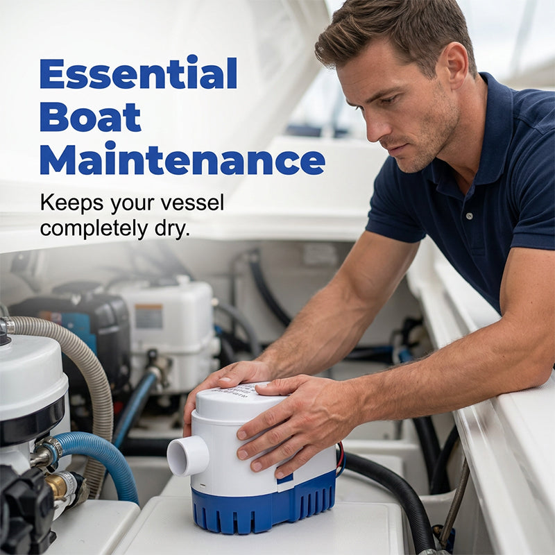 Automatische Tauchpumpe für Bilgenwasser – schaltet sich bei Bedarf selbstständig ein – ideal für Boote, Yachten & wassergefährdete Räume🚤⚙️