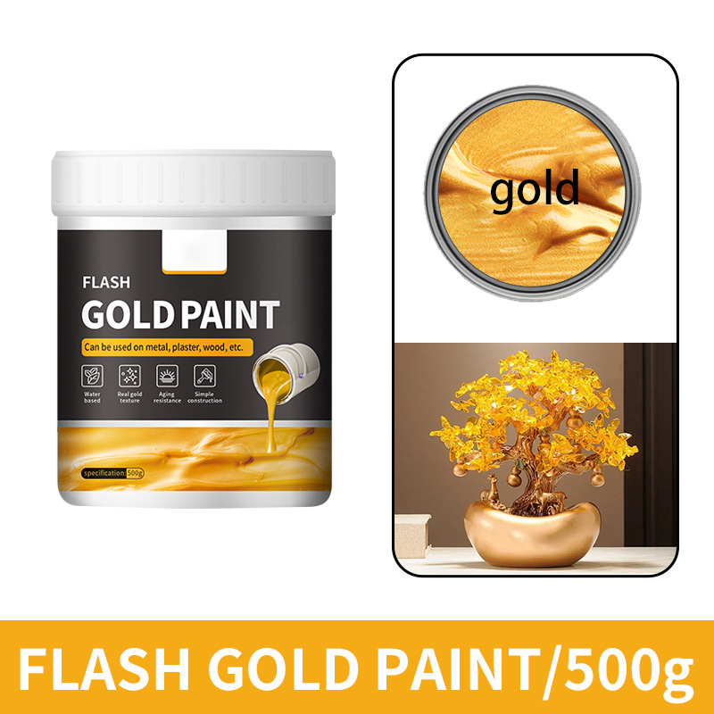 ✨🖌️ Mehrzweck-Goldlack auf Wasserbasis – goldener Glanz, geruchsarm & vielseitig