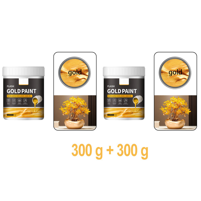 ✨🖌️ Mehrzweck-Goldlack auf Wasserbasis – goldener Glanz, geruchsarm & vielseitig