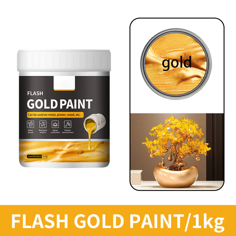 ✨🖌️ Mehrzweck-Goldlack auf Wasserbasis – goldener Glanz, geruchsarm & vielseitig