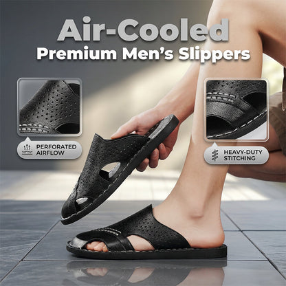 👞 ✨ 50% RABATT! Herren Pantoffeln aus Kunstleder mit geschlossener Zehenpartie – Bequem, strapazierfähig & perfekt für Zuhause und Reise 🏠 ✈️