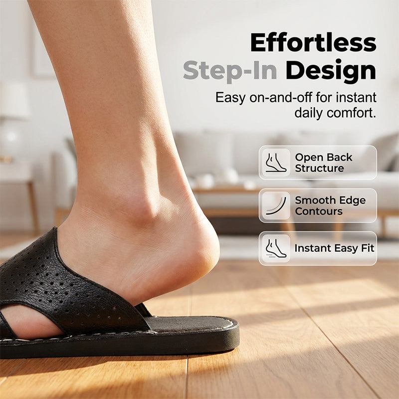 👞 ✨ 50% RABATT! Herren Pantoffeln aus Kunstleder mit geschlossener Zehenpartie – Bequem, strapazierfähig & perfekt für Zuhause und Reise 🏠 ✈️