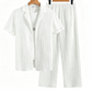 Herren-Hemd und Hose mit Rippstruktur