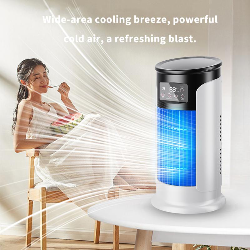 2026 Neue Verdunstungsklimaanlage – Kompakter USB-Tischventilator, persönlicher Kühler mit 300-ml-Tank, einstellbare Geschwindigkeitsstufen, Timer, leise, tragbares Design für den Nachttisch