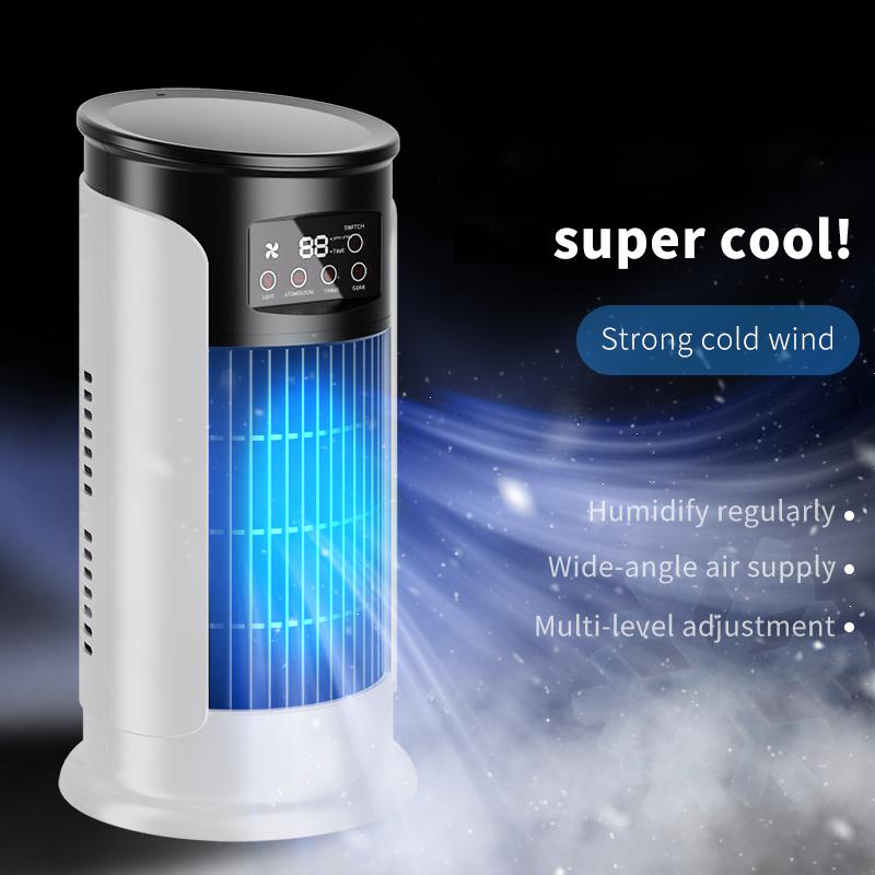 2026 Neue Verdunstungsklimaanlage – Kompakter USB-Tischventilator, persönlicher Kühler mit 300-ml-Tank, einstellbare Geschwindigkeitsstufen, Timer, leise, tragbares Design für den Nachttisch