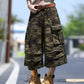 Unisex-Cargoshorts mit weitem Bein und Camouflage-Muster