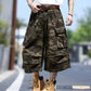 Unisex-Cargoshorts mit weitem Bein und Camouflage-Muster