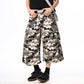Unisex-Cargoshorts mit weitem Bein und Camouflage-Muster