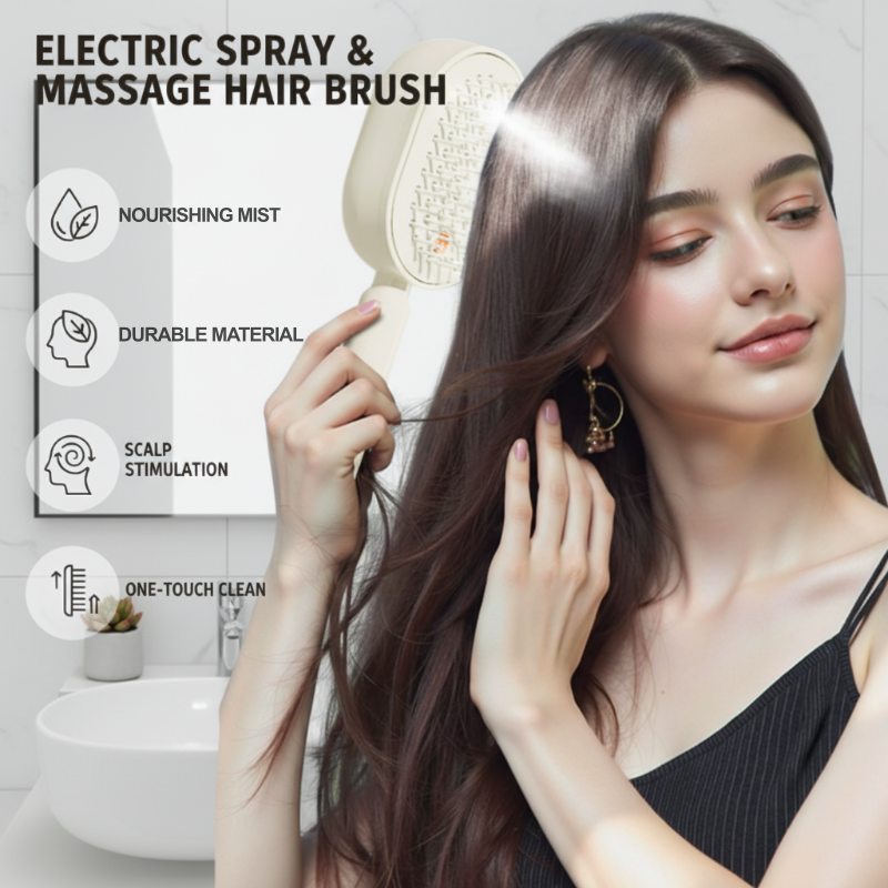 🔥NUR AM LETZTEN TAG IM ANGEBOT !! 🔥ProGlide™🇬🇧 Kopfhaut-Massagekamm 💆‍♀️ – Selbstreinigend 🧼, verfilzungsfrei ✂️ & Anti-Frizz-Haarbürste mit beruhigendem Sprühnebel 💨✨ | Perfekt für trockenes, sprödes Haar 💧🌟