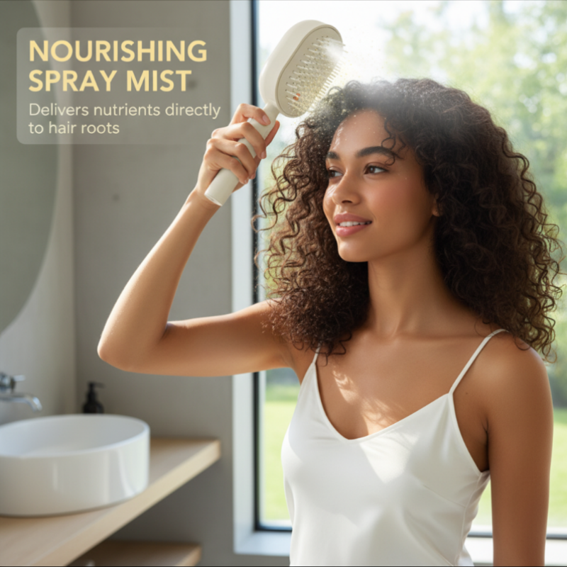 🔥NUR AM LETZTEN TAG IM ANGEBOT !! 🔥ProGlide™🇬🇧 Kopfhaut-Massagekamm 💆‍♀️ – Selbstreinigend 🧼, verfilzungsfrei ✂️ & Anti-Frizz-Haarbürste mit beruhigendem Sprühnebel 💨✨ | Perfekt für trockenes, sprödes Haar 💧🌟