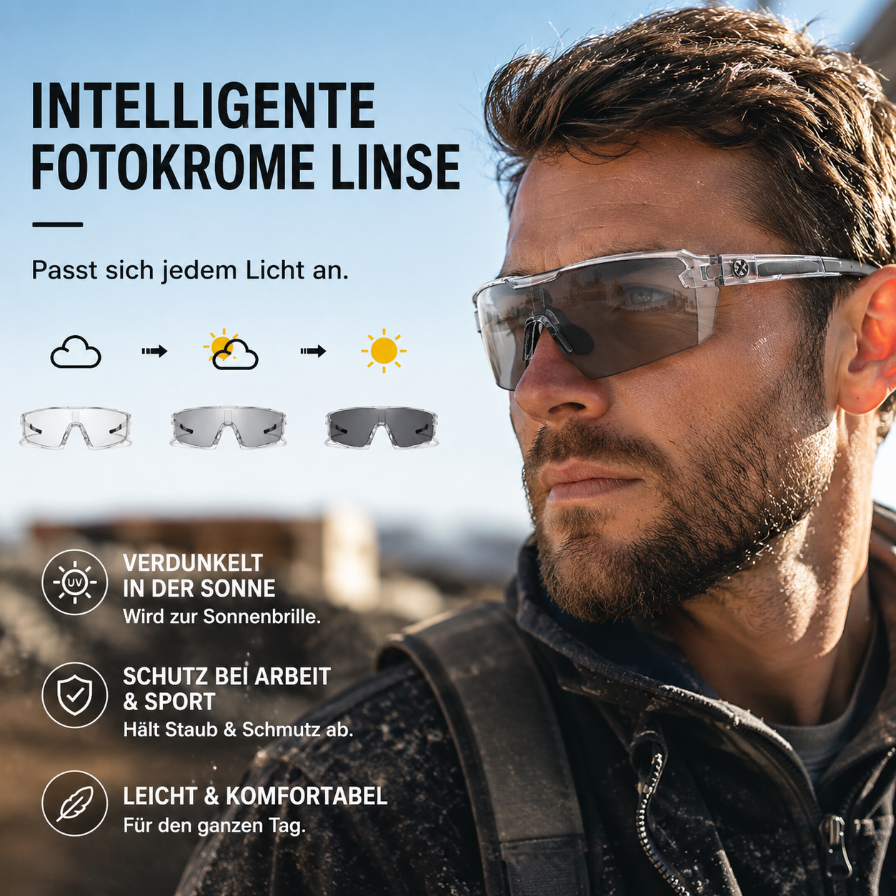 🕶️ 50% RABATT! 🏍️ Motorrad-Schutzbrille für Tag & Nacht – UV400, polarisierend & gelbe Nachtlinse – Perfekter Sitz & klare Sicht unter jedem Helm