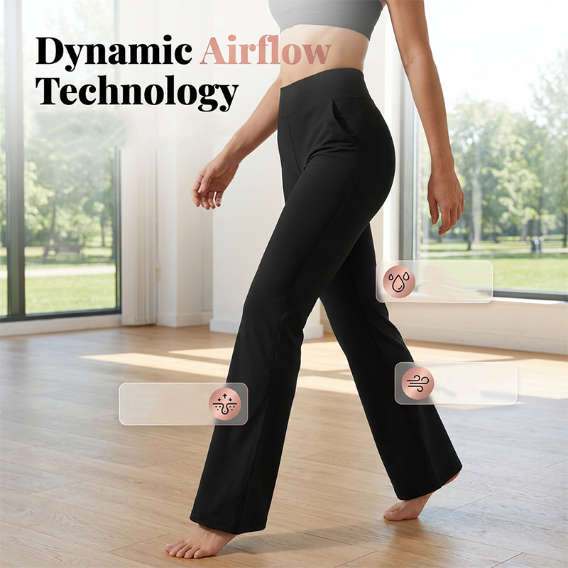 🔥👖 50% RABATT! Elastische Bootcut-Trainingshose für Damen – schmeichelhafter Schnitt, uneingeschränkte Bewegungsfreiheit. 🧘‍♀️💨