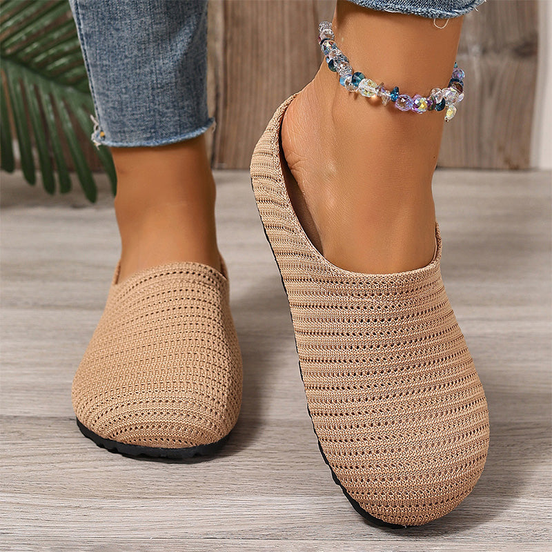 👟✨ Women's Breathable Knit Slip-On Mules – luftig, bequem, einfach reinschlüpfen. ☀️🌸
