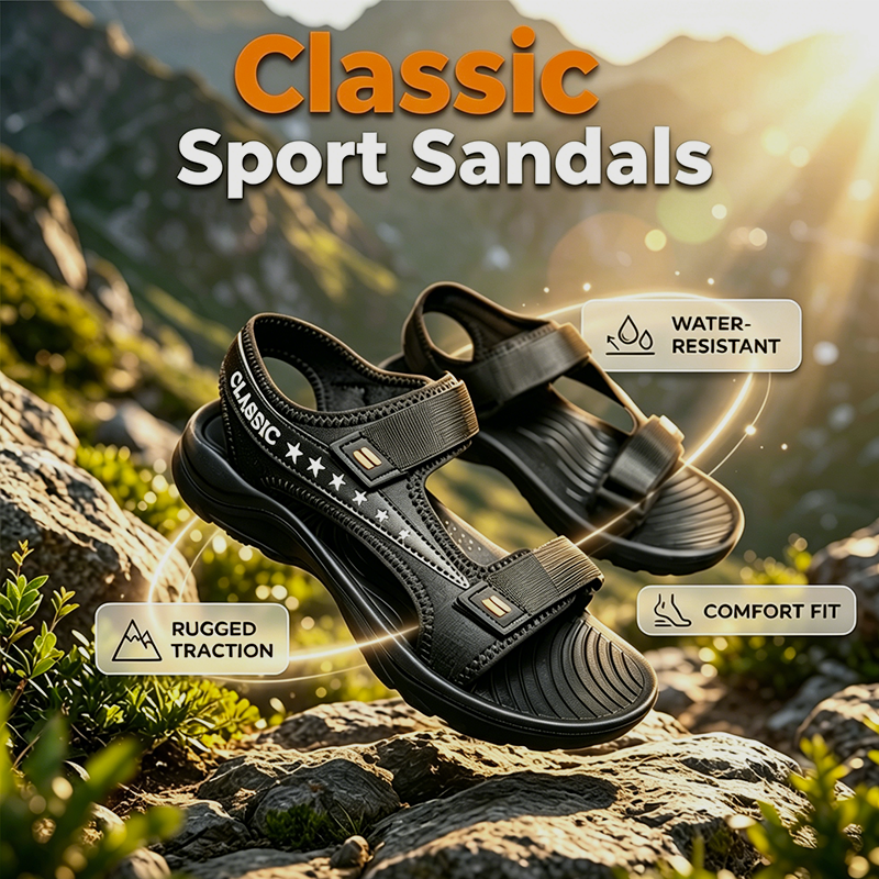 👟🏞️ Men's Classic Outdoor Sport Sandals – 50% RABATT! Robust, bequem, perfekt für Wandern & Freizeit. 🔥☀️
