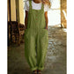 Unifarbener Overall mit geradem Bein und Taschen