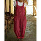 Unifarbener Overall mit geradem Bein und Taschen