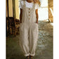 Unifarbener Overall mit geradem Bein und Taschen