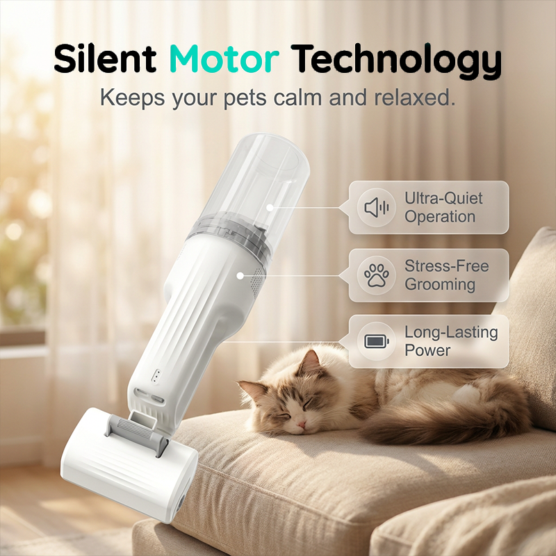 ✂️ 60% RABATT! 🐾 Multifunktionales Haustierpflegeset – Leiser Entfilzer & Trimmer mit Saugfunktion – Ideal für Katzen & Hunde – Fellpflege ohne Stress 🔇