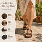Damen-Sommer-Flatsandalen mit Doppelschnalle