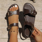 Damen-Sommer-Flatsandalen mit Doppelschnalle