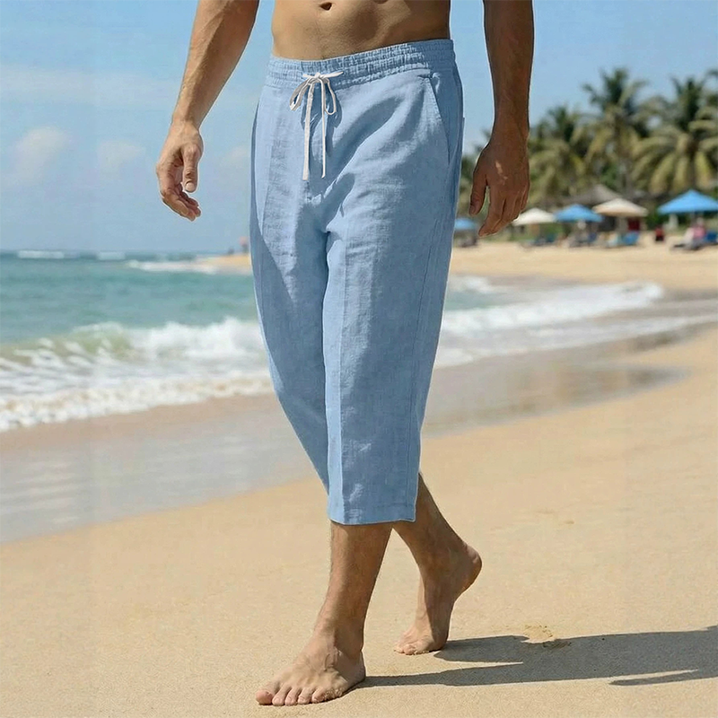 👖 50% RABATT! 🌿 Herren Casual Caprihose mit Kordelzug – Leicht, atmungsaktiv & elastischer Bund – Perfekt für warme Tage, Sport oder Freizeit – lässiger Look mit praktischen Taschen ☀️