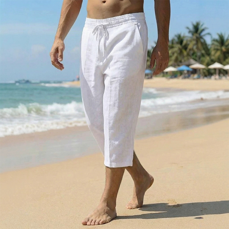 👖 50% RABATT! 🌿 Herren Casual Caprihose mit Kordelzug – Leicht, atmungsaktiv & elastischer Bund – Perfekt für warme Tage, Sport oder Freizeit – lässiger Look mit praktischen Taschen ☀️