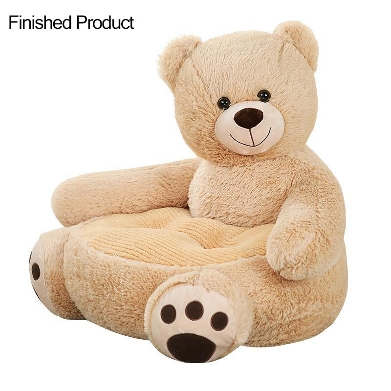 🧸 Plüsch-Teddybär-Kindersofa – weiches Cartoon-Tier-Sitzkissen mit Rückenlehne für Kinder