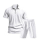👕 NUR FÜR KURZE ZEIT 50% RABATT! 💥 Herren Lässiges Oberteil & Shorts 2-teiliges Set – Leinenmischung, Revers-Kragen, Elastischer Bund ✨