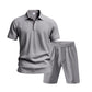 👕 NUR FÜR KURZE ZEIT 50% RABATT! 💥 Herren Lässiges Oberteil & Shorts 2-teiliges Set – Leinenmischung, Revers-Kragen, Elastischer Bund ✨
