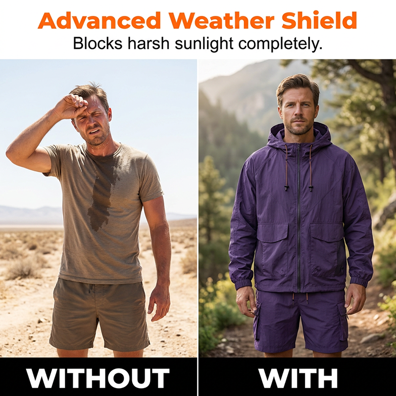 Unisex Bergstil Eiskühlende Sonnenschutz-Jacke