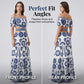 🏆LETZTER TAG 50% RABATT🔥Damen Schulterfreies Maxikleid mit Taillenauschnitt und Gänseblümchen-Print
