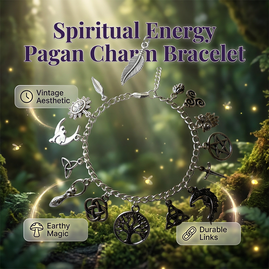 ✨50 % Rabatt📿 Vintage-Armband im heidnischen Stil | Wicca-Symbol-Anhänger · Vintage-Metall · Vielseitig kombinierbar für den Alltag · Spirituelle Bedeutung | Für den Alltag