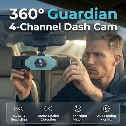 🔥Solange der Vorrat reicht 40 % Rabatt!🎉4-Kanal-Dashcam mit 360°-Schutz