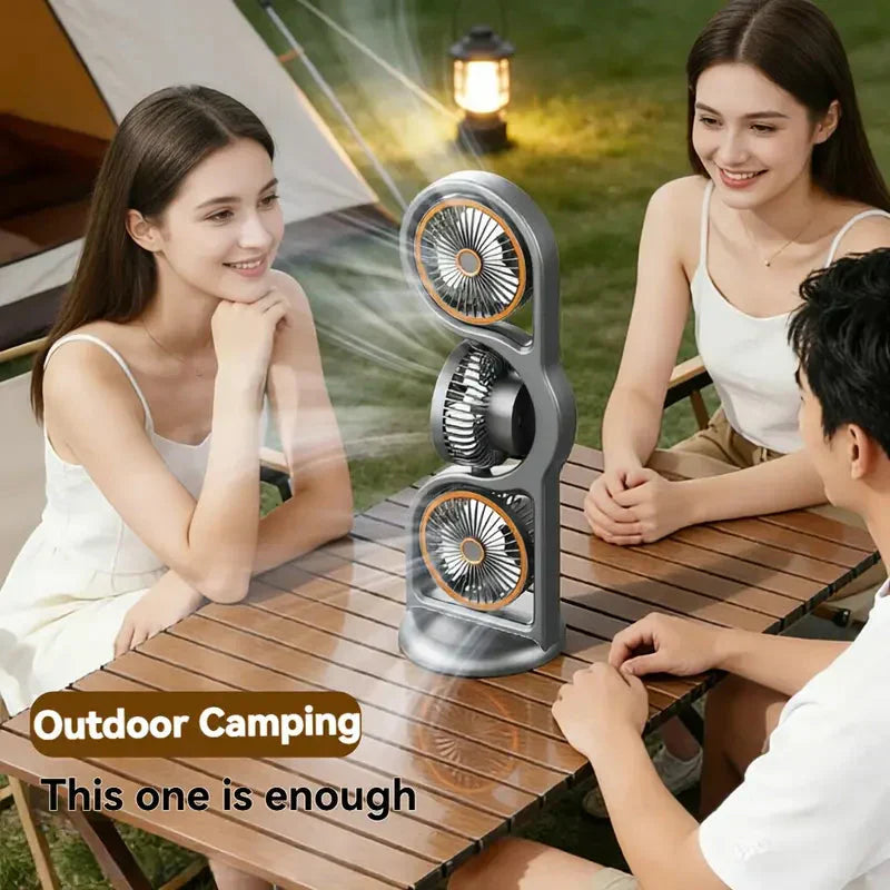 🌬️✨ NEU 2026! 50% RABATT! 🌀 Dreikopf-Lüfter mit unabhängig einstellbaren Köpfen – verteilt Luft gleichmäßig im Raum, leise & sparsam, ideal für Arbeitszimmer, Camping & den Außenbereich 🏕️