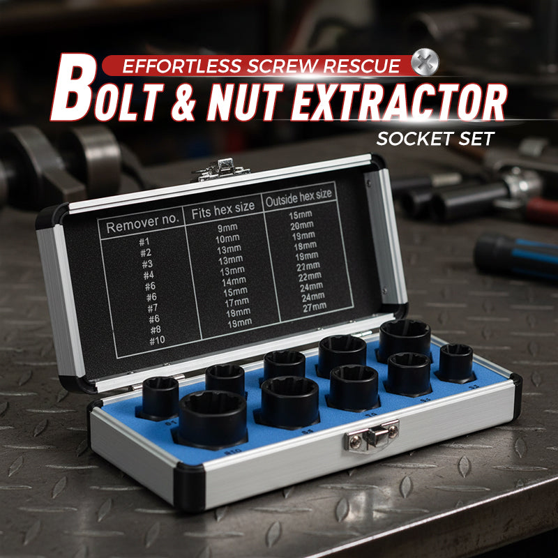🔧 BLITZAKTION: 50 % RABATT! Schrauben- und Mutternausdreher-Set aus Chrom-Vanadium-Stahl mit umgekehrten Spiralnuten für beschädigte Befestigungen 🛠️✨