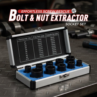 🔧 BLITZAKTION: 50 % RABATT! Schrauben- und Mutternausdreher-Set aus Chrom-Vanadium-Stahl mit umgekehrten Spiralnuten für beschädigte Befestigungen 🛠️✨