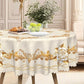 🛍️Elegantes Tischdecken-Set mit Rose & goldgeprägtem Muster – wasserdicht, ölbeständig & stilvoll – ideal für Esstisch, Couchtisch & Wohnzimmer 🌹