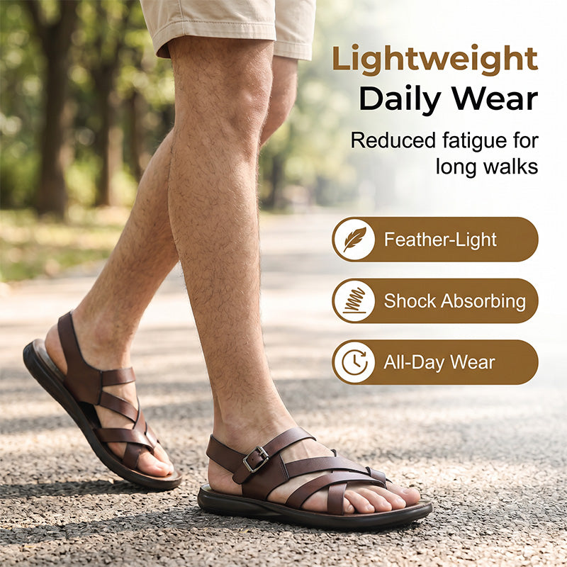 【⏰Begrenztes Angebot – 50 % Rabatt!】Herren Römersandalen Sommer Lässig Weiche Sohle Strandschuhe