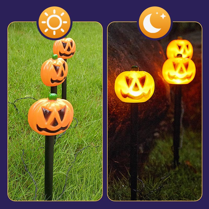 🎃🔥 50% RABATT! Halloween Solar-Kürbis Gartenstecker ✨ Wasserdicht, LED-Gartenleuchte für Rasen, Garten und Terrasse
