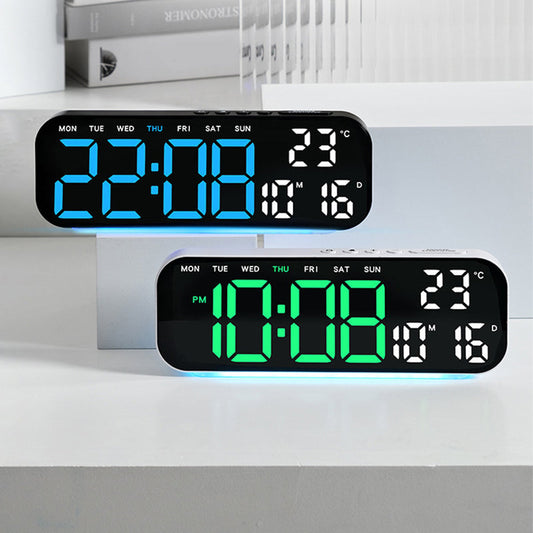 🛍️ 50 % Rabatt – Multifunktions-Tischuhr mit LED-Ziffern, Ambiente-Beleuchtung & Wecker – ideal für Hotel, Wohnzimmer & Schlafzimmer ✨