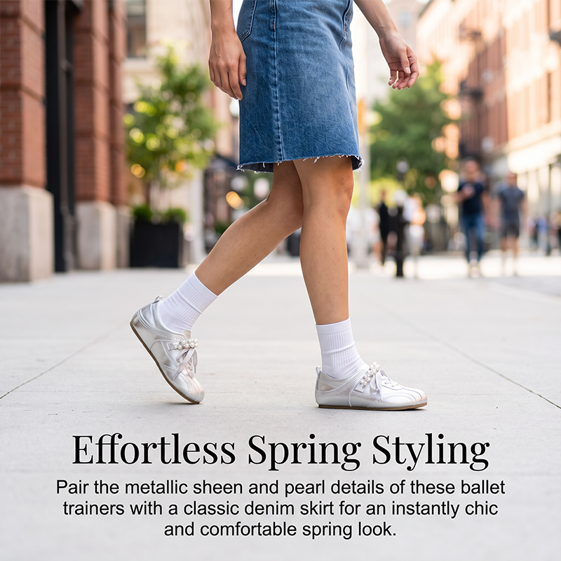 👟 50% RABATT! ✨ Damen Retro Trainer mit Perlen & Schleifenband – Stylisches Design, bequeme Sohle & einzigartige Verzierung – Perfekt für den täglichen Look & besondere Anlässe 🌸
