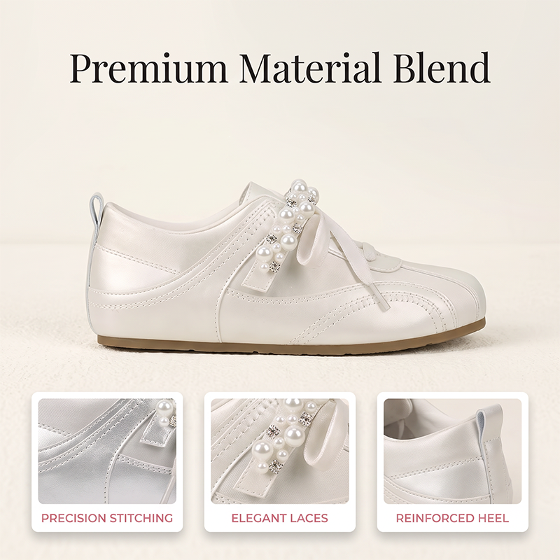 👟 50% RABATT! ✨ Damen Retro Trainer mit Perlen & Schleifenband – Stylisches Design, bequeme Sohle & einzigartige Verzierung – Perfekt für den täglichen Look & besondere Anlässe 🌸