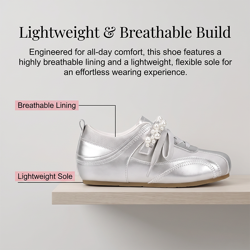 👟 50% RABATT! ✨ Damen Retro Trainer mit Perlen & Schleifenband – Stylisches Design, bequeme Sohle & einzigartige Verzierung – Perfekt für den täglichen Look & besondere Anlässe 🌸
