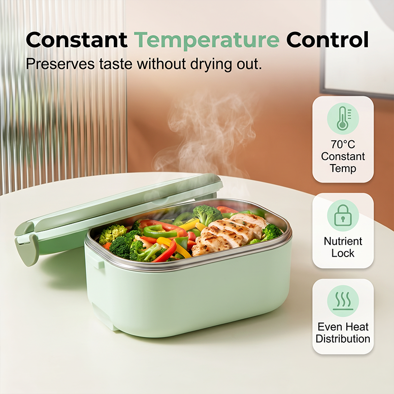 🔥 50% RABATT! 🍱 Elektrische Lunchbox ✨ Ohne Wasser Erhitzen, Warmhaltefunktion & Ideal für Büro, Schule und Reisen