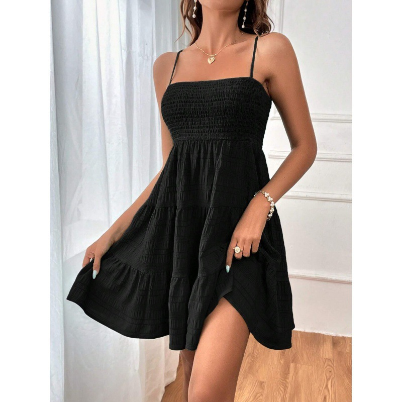 💙50% RABATT👗 Ärmelloses Gesmoktes Mini-Kleid