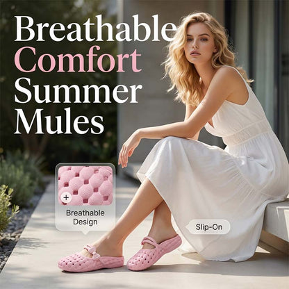 👡 50% RABATT! 🌸 Damen Geschlossene Atmungsaktive Pantoletten – Leicht, bequem & vielseitig – Ideal für Alltag, Büro & warme Tage ☀️