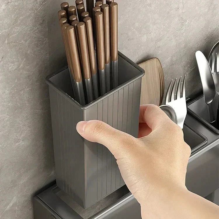 🔪 50% RABATT! 🍽️ Küchenhalter für Messer & Essstäbchen – Multifunktional & platzsparend ✨