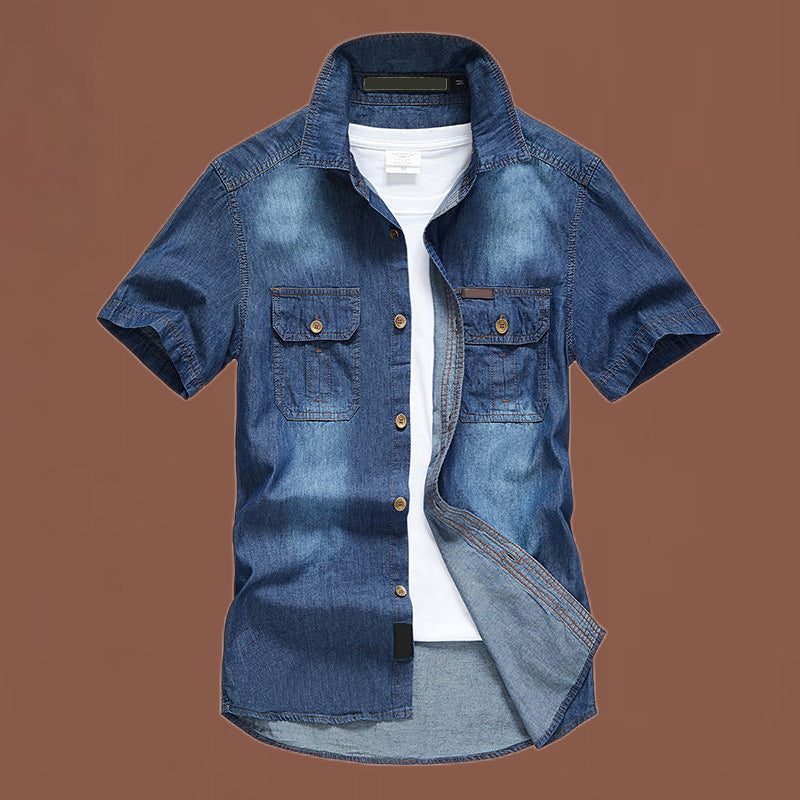 👔 50% RABATT! 🌿 2026 Denim-Hemd für Herren – Kurzärmelig, lässig & vielseitig – Perfekt für Alltag & Freizeit 👖